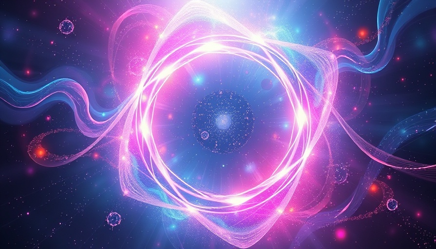 Abstract cosmic energy field illustration, manifest money theme.