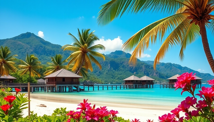 Tropical beach huts in Antigua for travel inspiration.