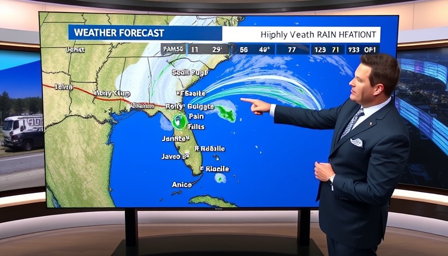 Weather Updates Gulf Coast Rain forecast display, meteorologist explains current conditions.