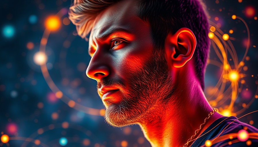 Manifest money out of thin air: cosmic portrait with digital glow.