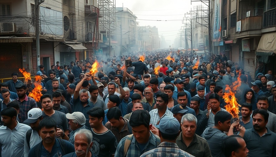 Bangladesh Political Crisis street protest with fire and barricades.