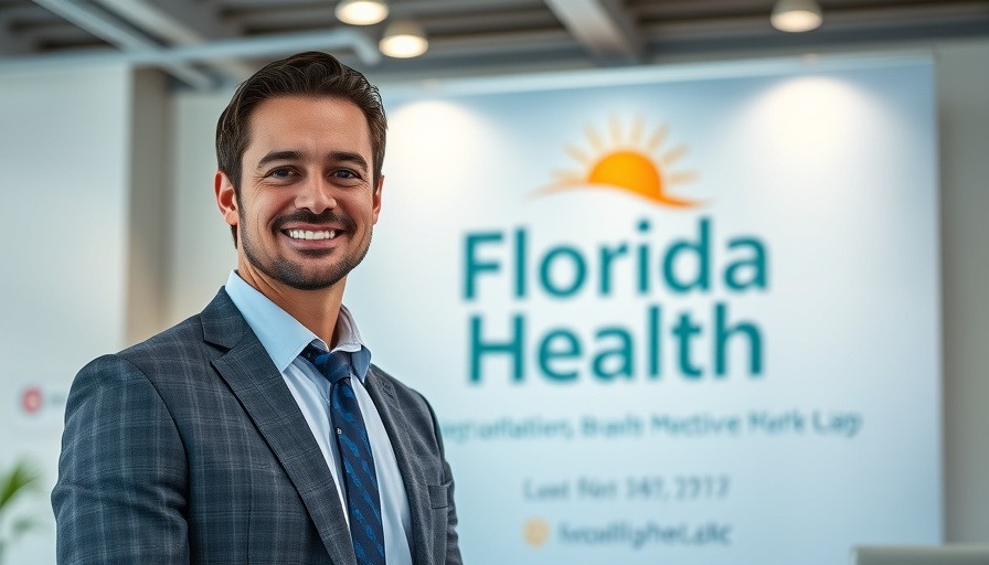 Man discussing Florida COVID vaccine recommendations at Florida Health event.