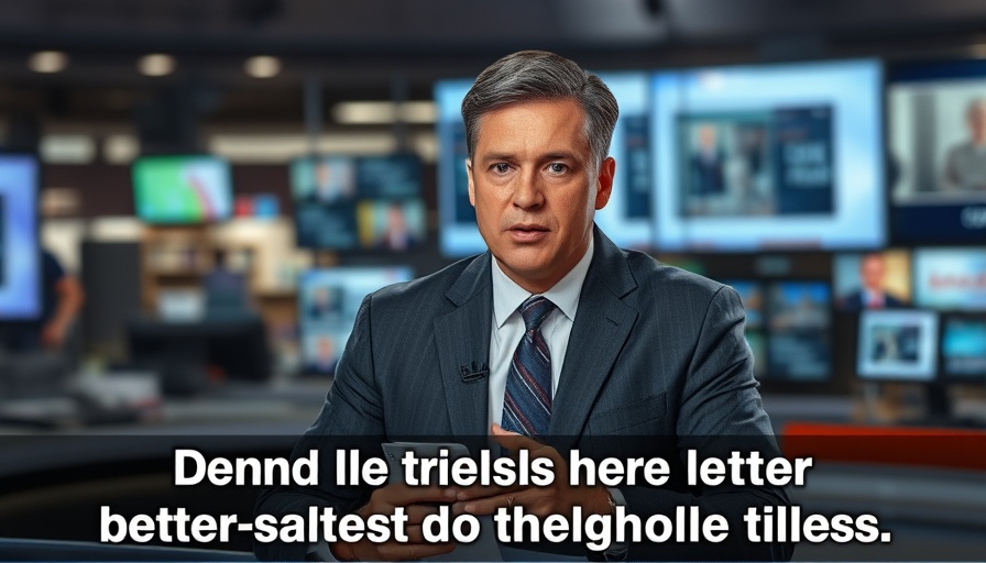 News anchor discussing Trump Epstein denial news in studio.