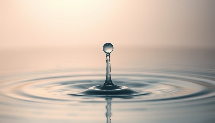 Close-up of a water droplet for morning habits focus.