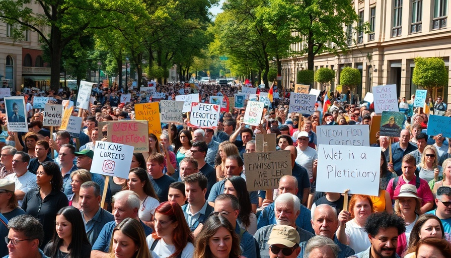 Bangladesh jet crash accountability protest with crowd holding signs.