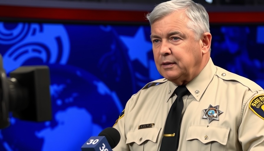 Osceola County Sheriff discussing transition on live news broadcast.