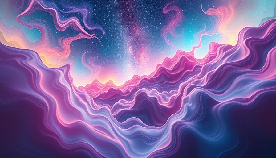 Ethereal cosmic landscape with vibrant stars melt away stress.