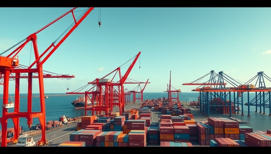 Trump's new tariffs impact global shipping at port.