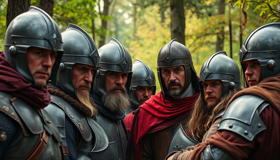 Monty Python Stamps featuring medieval knights on a quest.