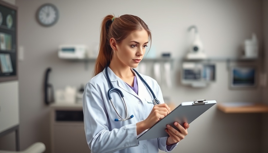 Veterinarian preparing for pet storm preparation with checklist.