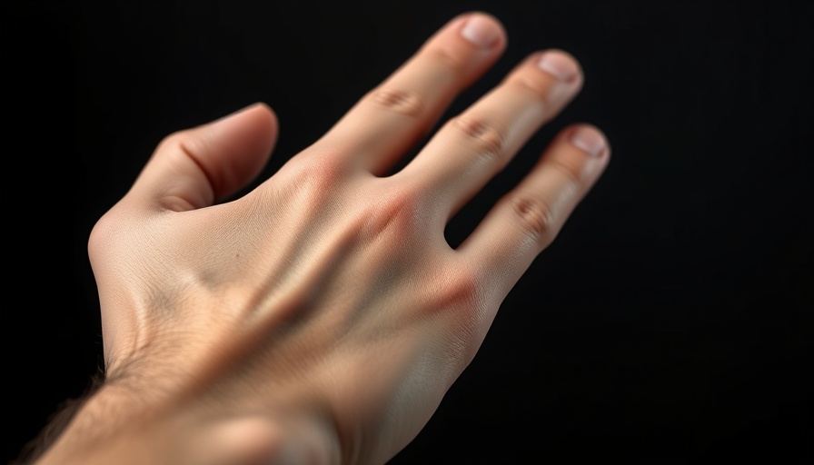 Person experiencing hand pain relief by massaging palm.