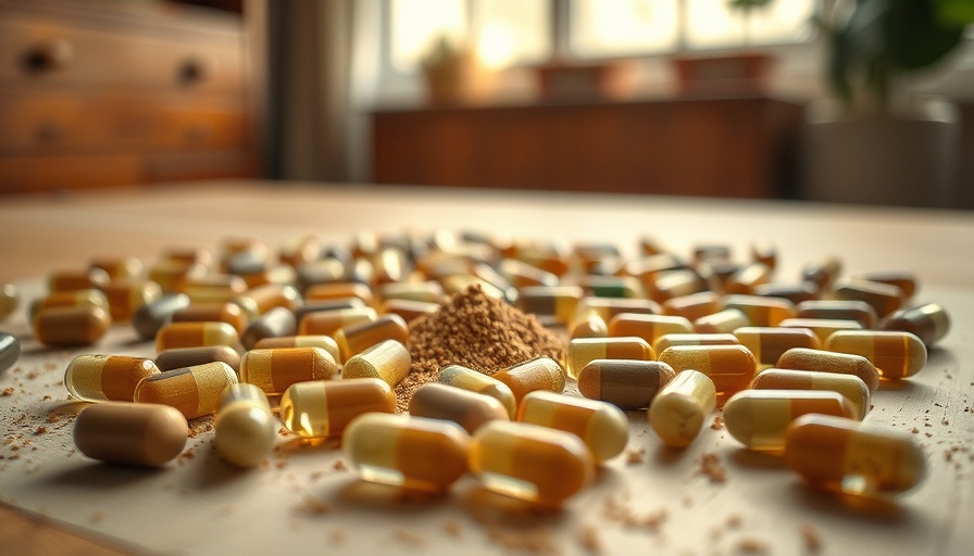 Florida drug ban concept with herbal capsules.