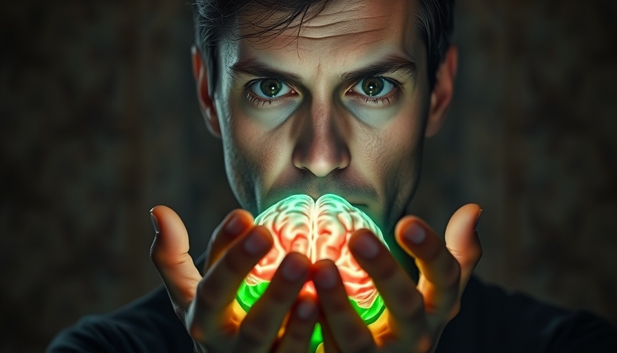 Focused person with glowing brain, highlighting brain training benefits.