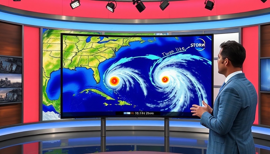 Florida News weather broadcast showing hurricane path