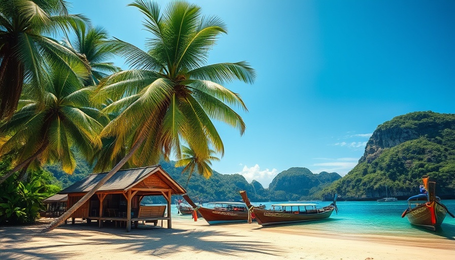 Stunning Places in Thailand: Racha Island's vibrant tropical beach with boats.