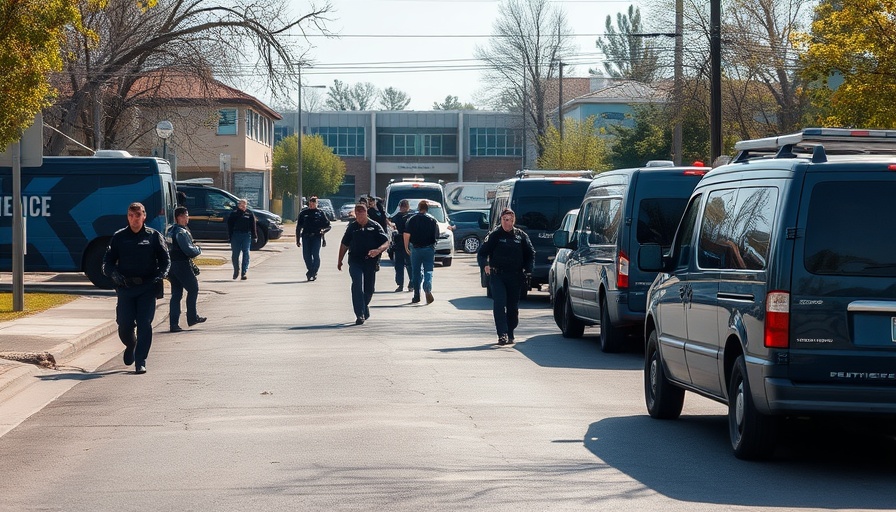 Emergency response at Minneapolis Catholic school shooting scene.