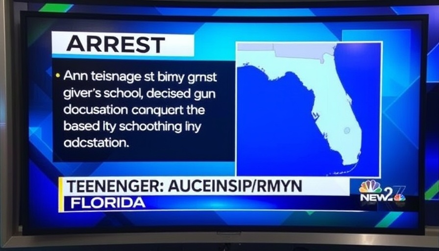 Florida youth gun violence news graphic with map and details.