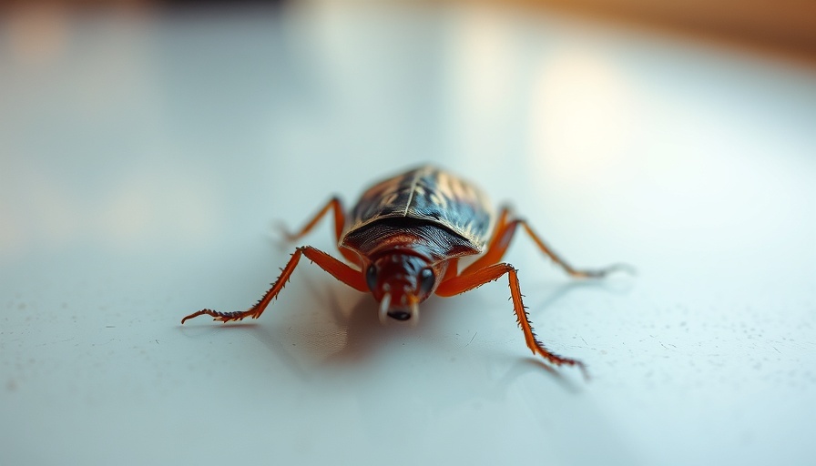 Close-up of a dead cockroach, highlighting health violations linked to Orlando restaurant closures.