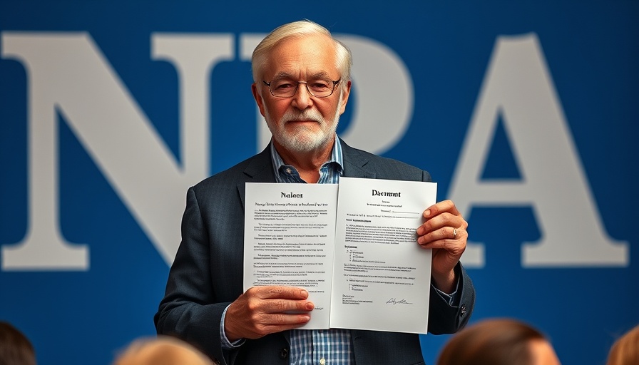 Person holds signed document at NRA event, related to Trump's emergency order over DC expiring.