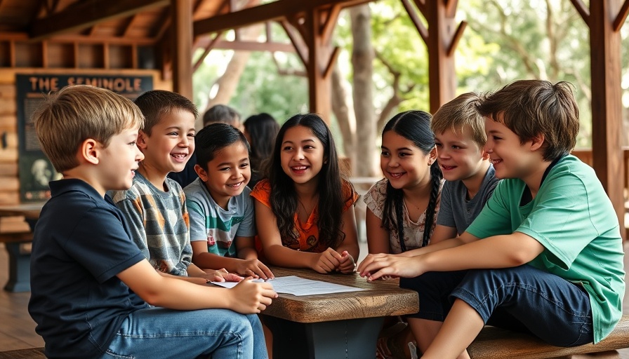 Children learning at Seminole Tribe Museum exhibit.