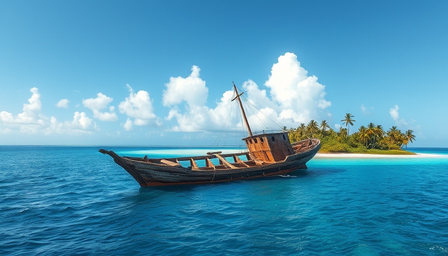 Virtual Travel serene shipwreck scene in Bermuda waters.