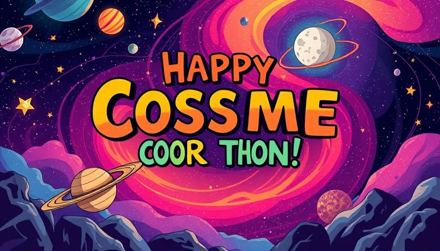 Cosmic illustration on manifest money with motivational text