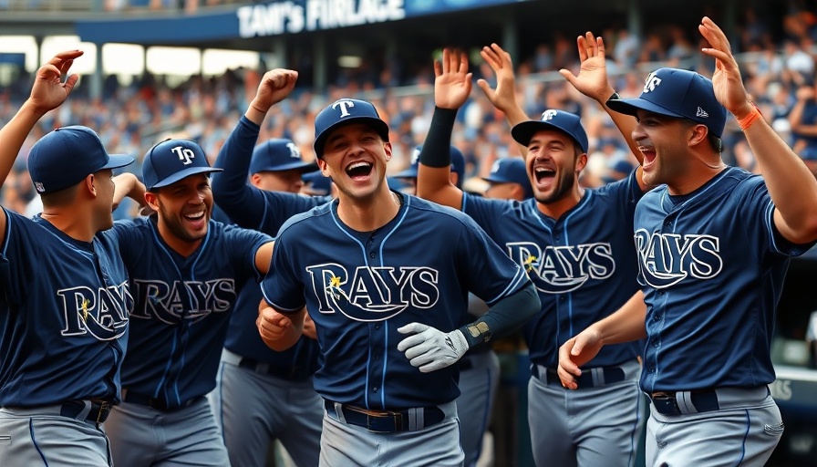 Tampa Bay Rays victory celebration in dugout