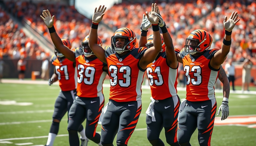Cincinnati Bengals victory celebration on the field