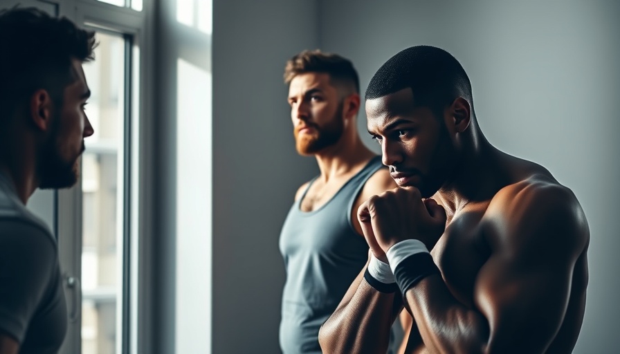 Three men manifesting success through focus and determination.
