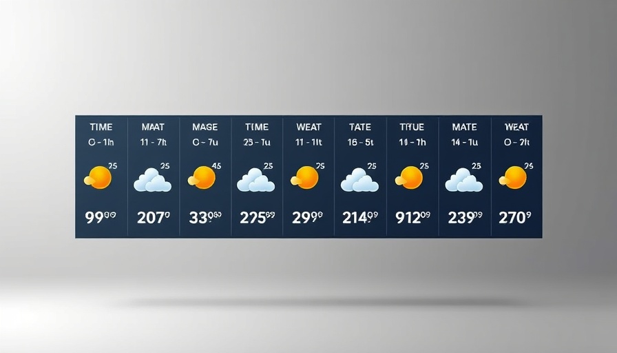 Weather updates in South Florida: Weekly forecast display.