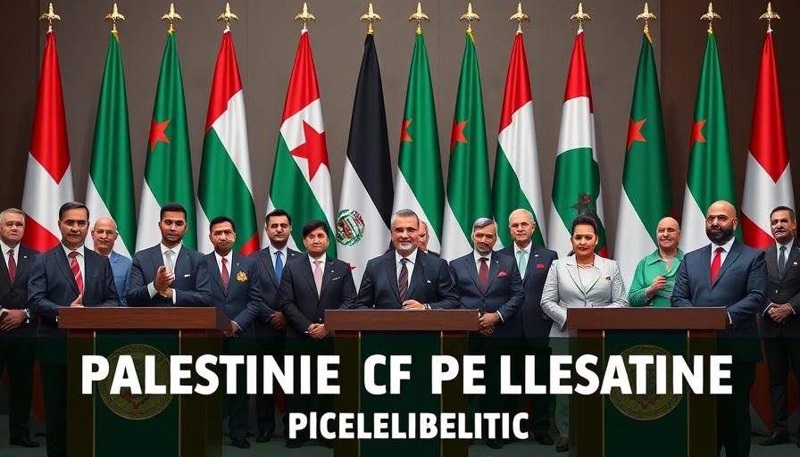Collage of leaders in recognition of Palestine announcements.