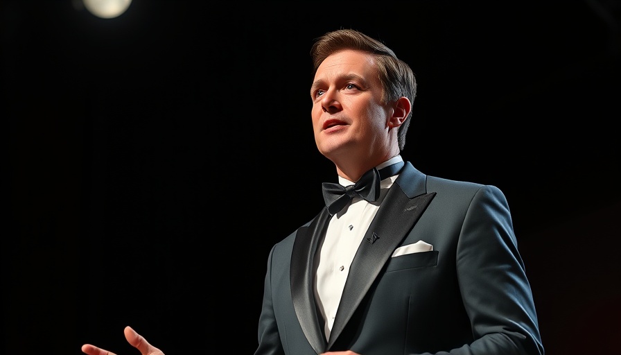 Jimmy Kimmel returns on stage in a tuxedo.