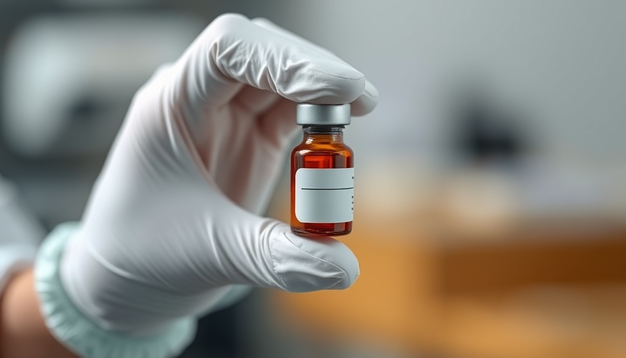 Halal vaccine vial held by gloved hand reflecting hesitancy in Indonesia.