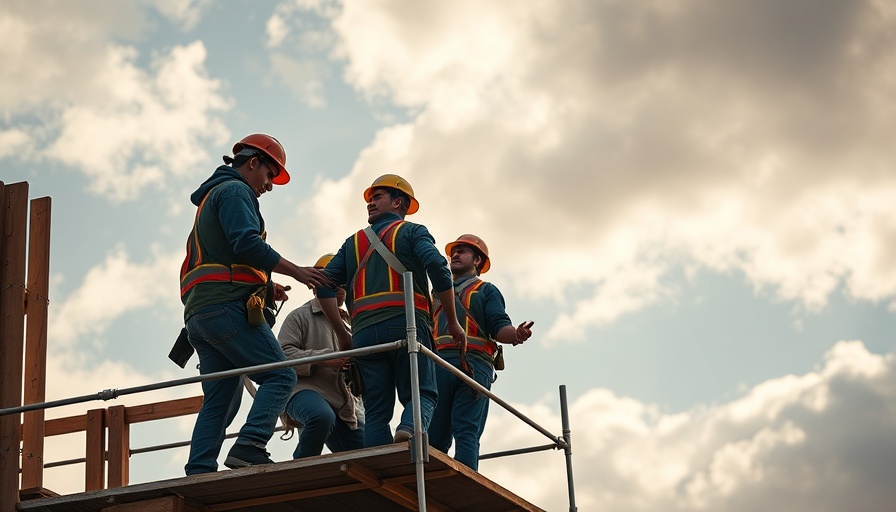 Florida Minimum Wage Increase: Construction workers on scaffolding.