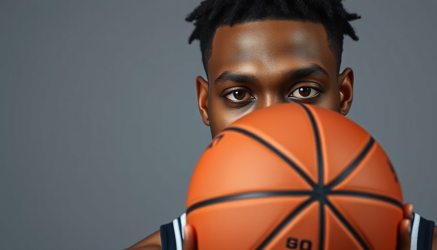 Orlando Magic player holding basketball, close-up portrait.