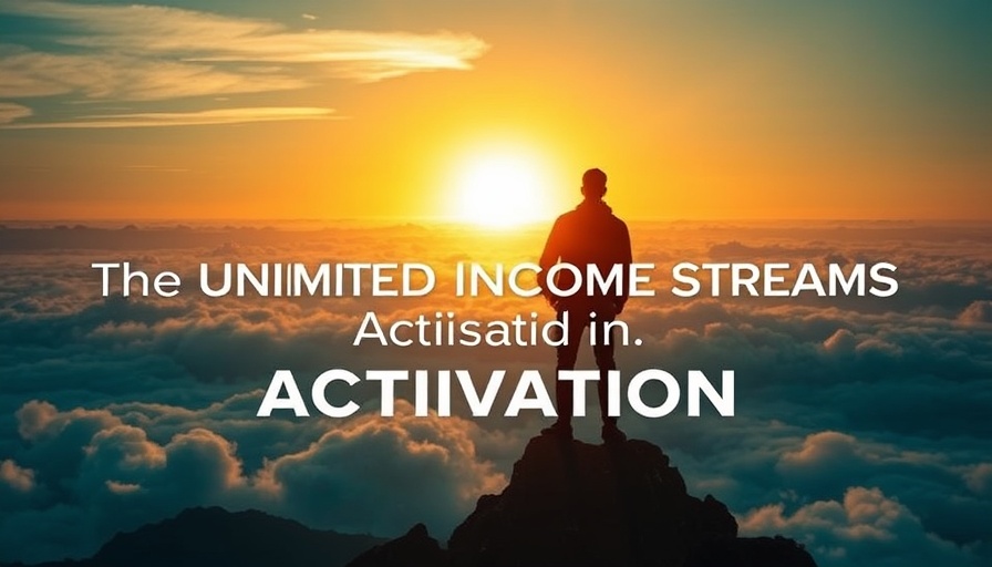 Manifest money concept with silhouette on mountain and radiant light.