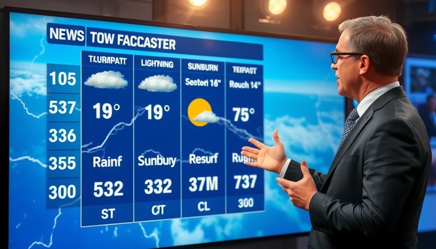 Weather Updates displayed with rain, lightning, sunburn, and surf impact.