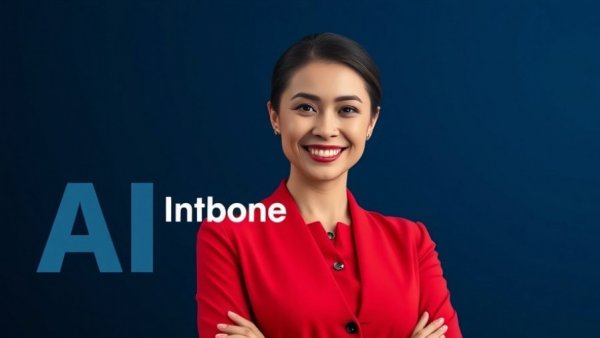 Confident woman promoting AI copywriting, high-converting copy with AI.