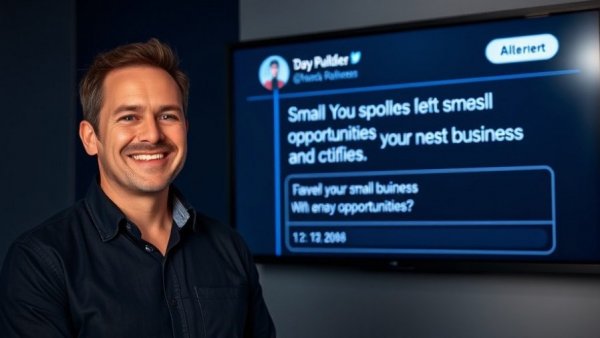 AI agents in marketing: motivational tweet and smiling man.