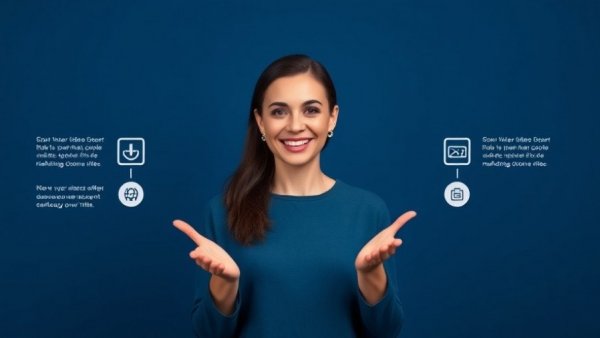 AI video creation tools explained by a smiling woman with steps.