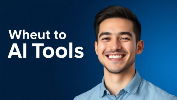 AI tool stack for social media marketing featuring young man and text.