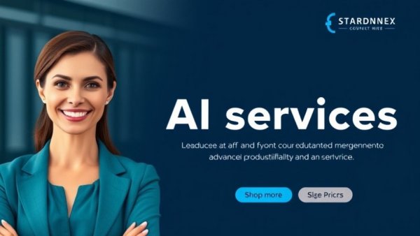 Professional woman promoting how to sell AI services.
