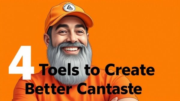 YouTube marketing tools graphic with smiling man and text overlay.