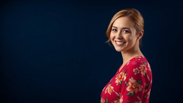Smiling woman beside text on agentic AI workflows.