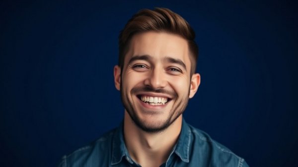 How to train AI like you - Smiling man with text banner