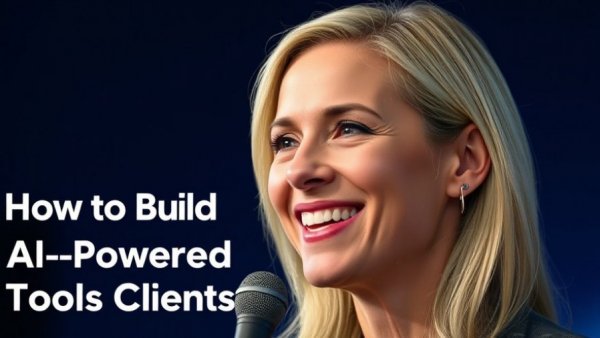 Professional woman discusses AI tools for experts on a podcast.