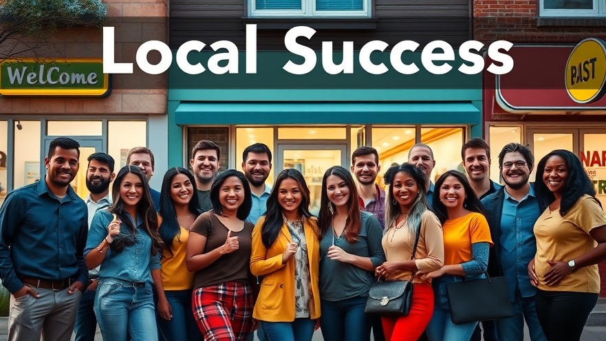 Happy business owners celebrating local success in vibrant storefronts for online marketing Australia.