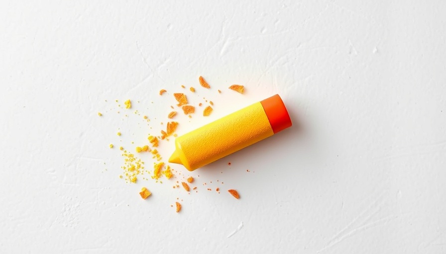 Colorful eraser and shavings illustrating online reputation management.