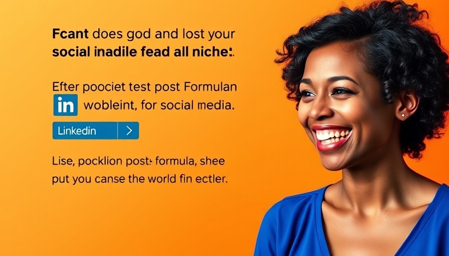 Smiling woman with LinkedIn lead generation strategies graphic.