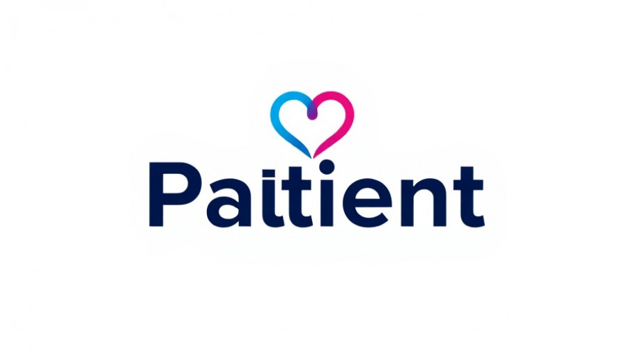 Minimalistic logo with heart symbol and 'Patient' text.